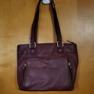 Great American Leatherworks Burgundy Organizer Tote